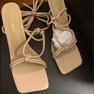 Tangled ankle strap sandals